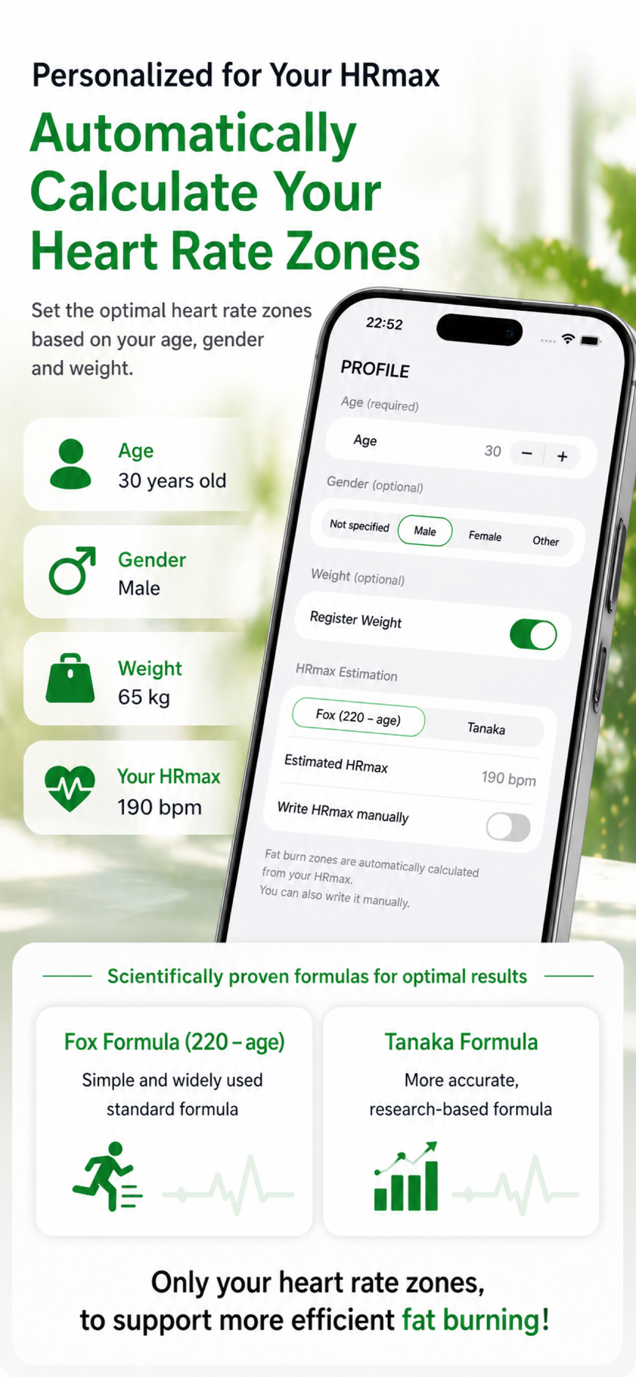 Personalisiere über dein HRmax-Profil